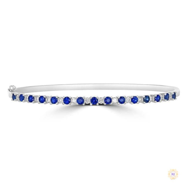 Sapphire & Diamond Bangle Bracelet