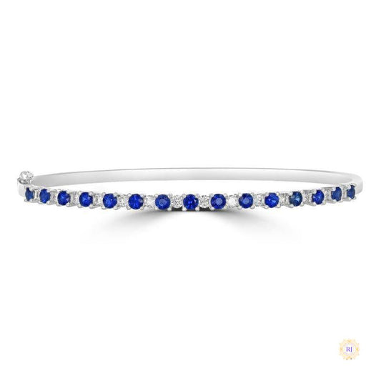 Sapphire & Diamond Bangle Bracelet