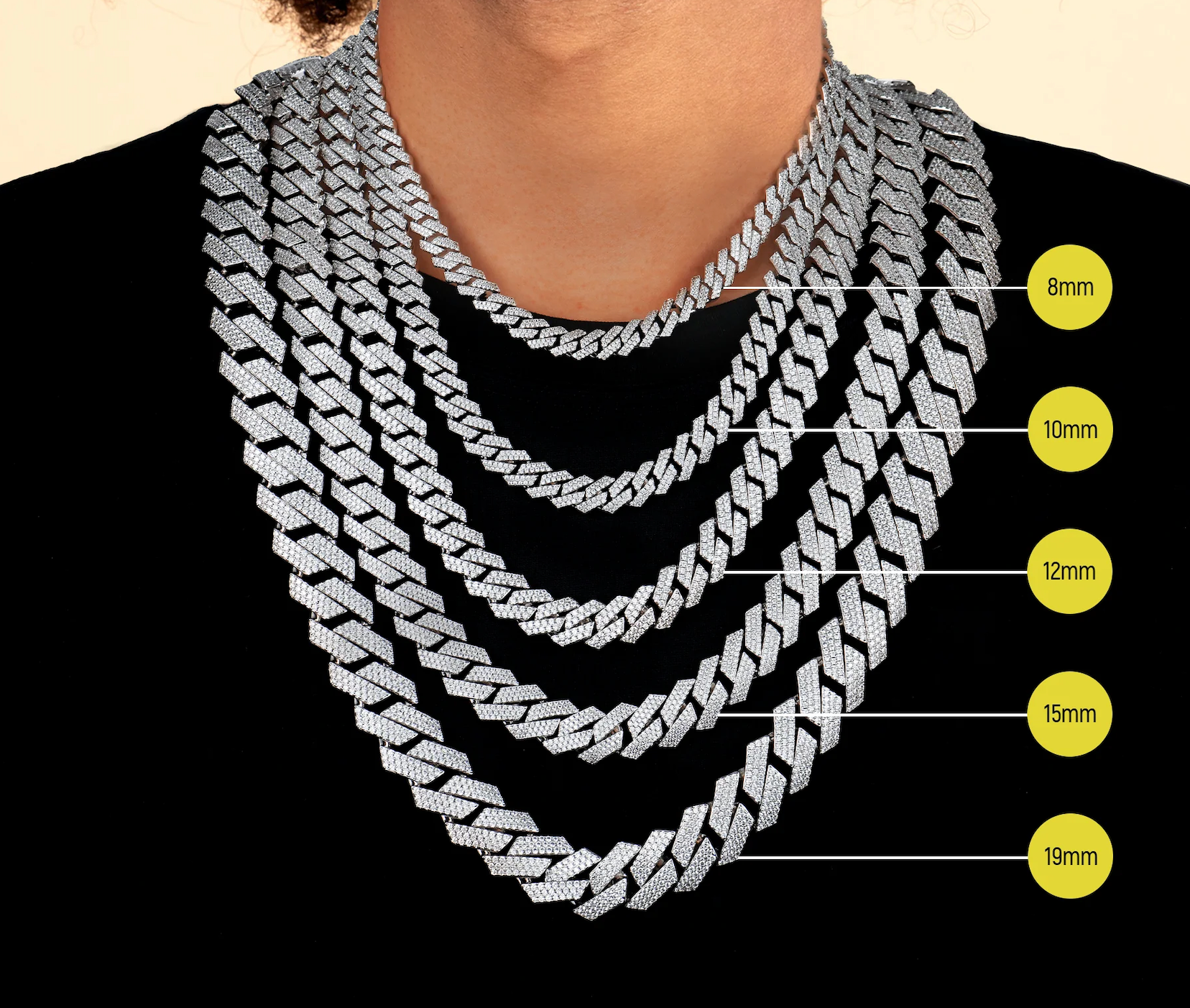 14K Gold Iced Lab Diamond Miami Cuban Chain