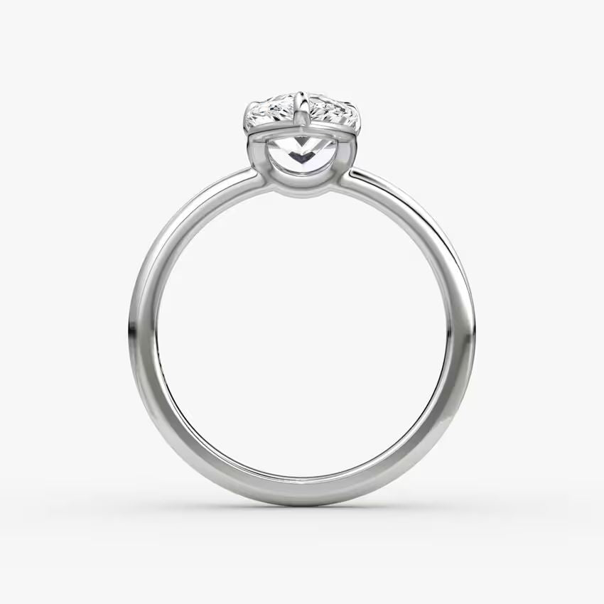 Pear-Cut Solitaire Lab Diamond Ring in 14K Gold