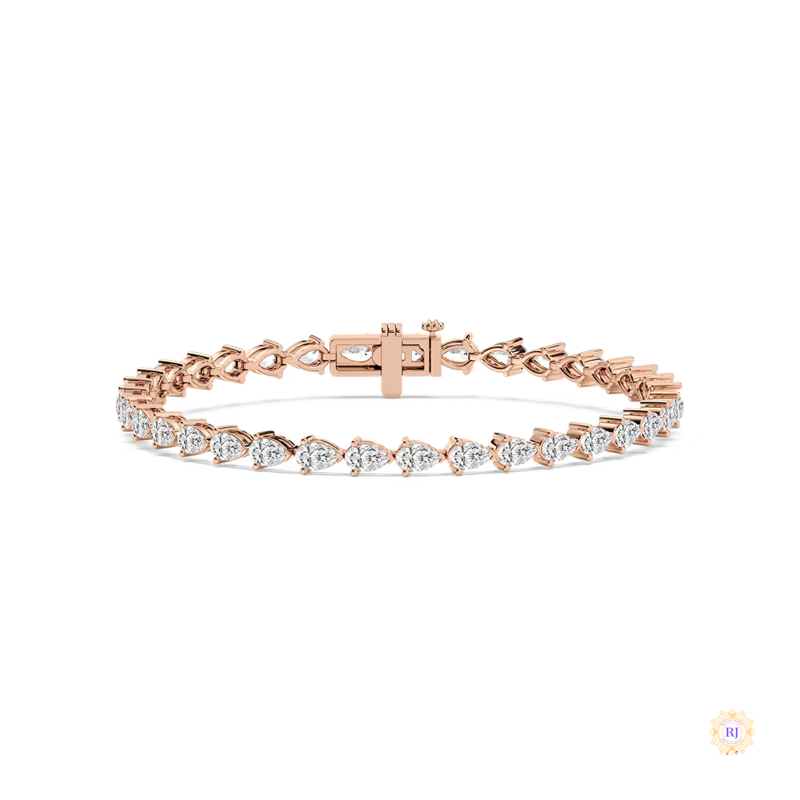 15 CT. Pear Lab Diamond Tennis Bracelet | 14K White Yellow Rose Gold Platinum | IGI Certified