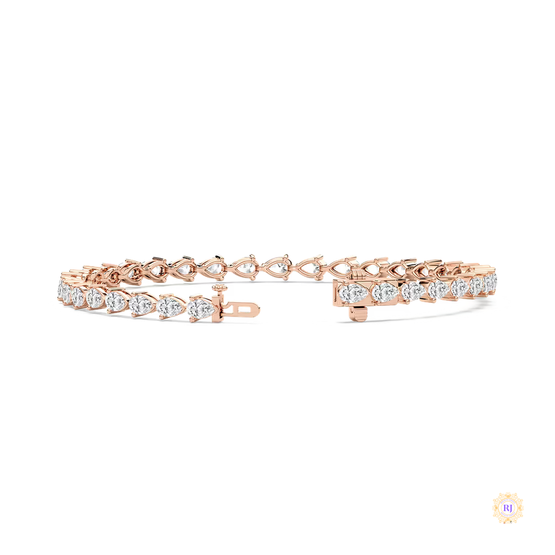 10 CT. Pear Lab Diamond Tennis Bracelet | 14K White Yellow Rose Gold Platinum | IGI Certified