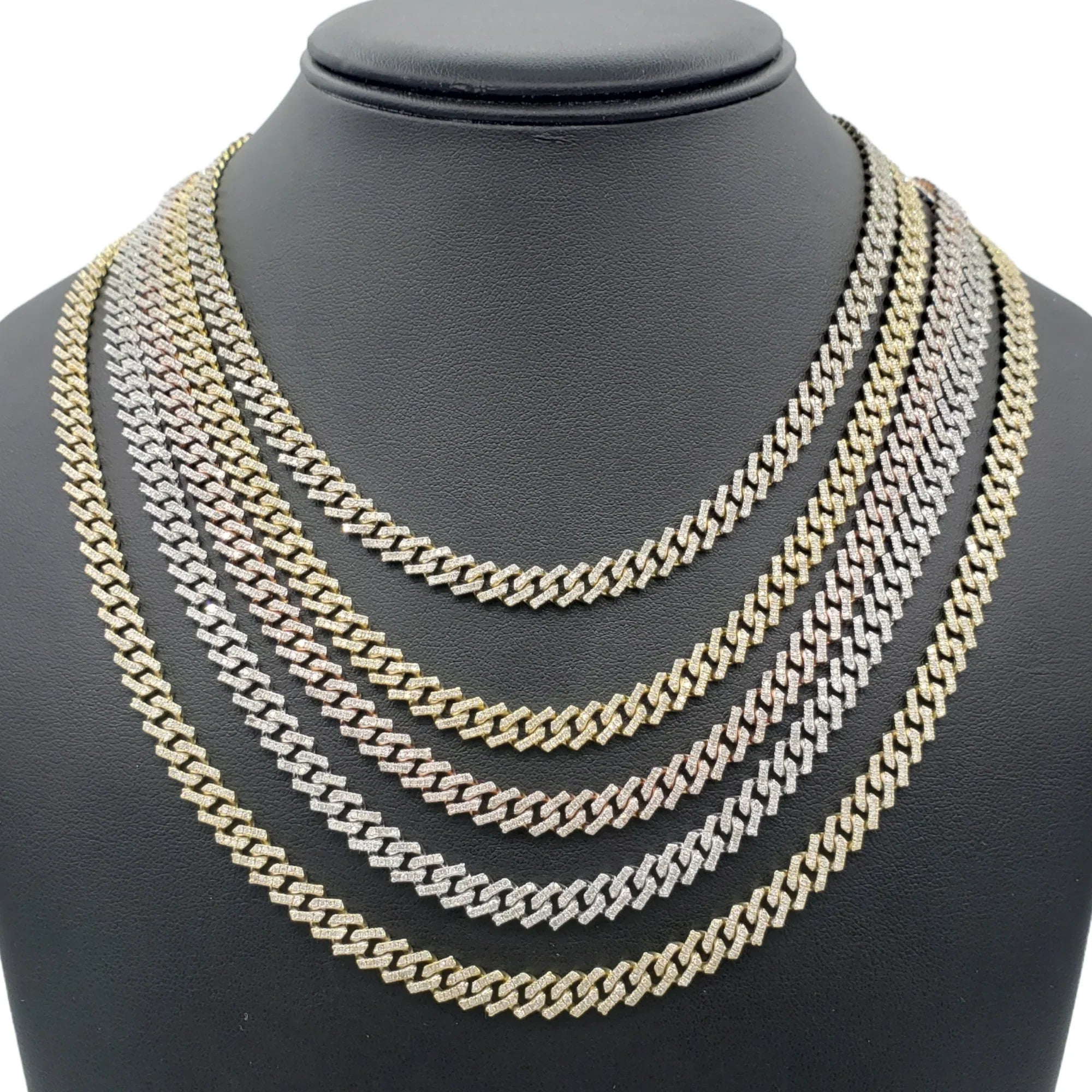 14K Gold Iced Lab Diamond Miami Cuban Chain